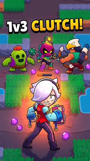 Collette 1 vs 3 in ranked 💀 #brawlstars