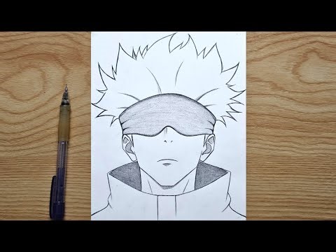 How to draw Gojo Satoru | Gojo step by step | easy anime drawing for beginners