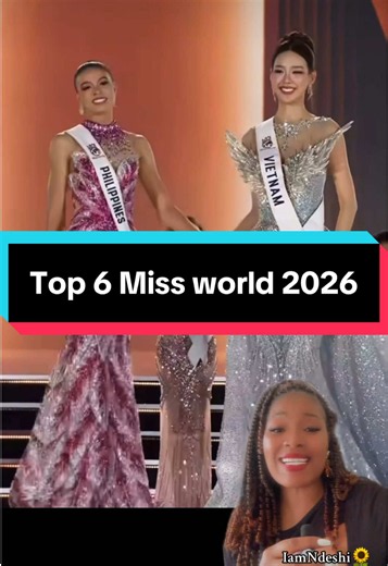 Top 6 Miss World 2026. @Adah Mushibi #missworld #missworld2026 #vietnam #malaysia #eritreantiktok🇪🇷🇪🇷habesha #greenscreenvideo #greenscreen