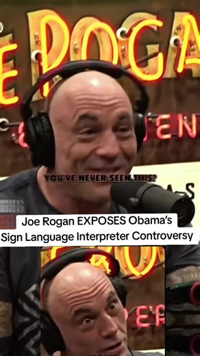 Joe Rogan EXPOSES Obama’s Sign Language Interpreter Controversy 😳🫣😂😂 #JoeRogan #BarackObama #PoliticalNews #PodcastClips #FYPUSA