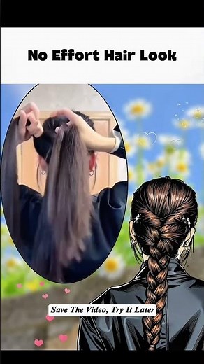 Easy Braided Hairstyle Tutorial-Simple Three-Strand Braid for Beginners🎀