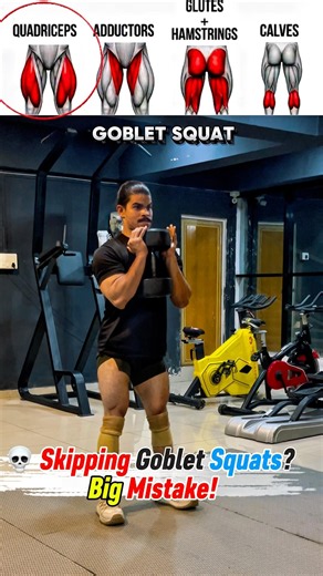 Goblet Squat For Bigger Legs 🔥 #shorts