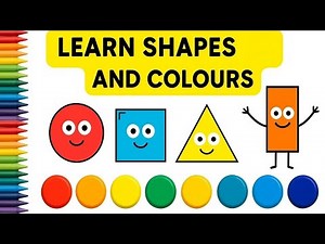 Learn the shapes and colors name | color the shapes for kids
