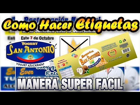 Como Hacer Etiquetas Para Envases Botellas y Cajas - Photoshop Cs6