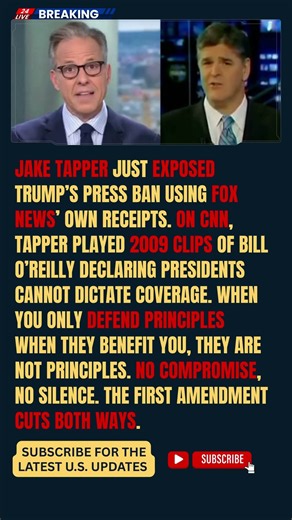 Jake Tapper Uses Past Fox News Footage to Dismantle Donald Trump's White House Press Ban on CNN