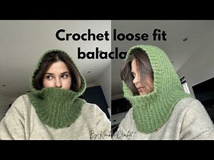 Easy crochet baggy balaclava tutorial I Beginner friendly loose fit hood tutorial