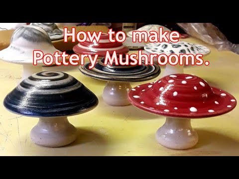 Making some Pottery Mushrooms
