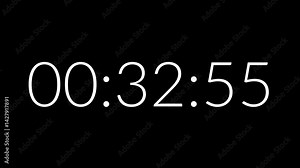 Countdown timer from 33 minute to 32 minute suitable for presentations, productivity, educational content, and more