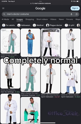 Yeah so I’m probably late but here’s my contribution to the “there’s a man” trend. It’s always bothered me that women’s costumes are way more explicit and sexual regardless of the search then men’s are. Like I said it’s not the fact they exist…..It’s the fact they’re pushed regardless of the search and that a woman can’t just be a normal doctor or nurse, she has to be the SEXY variant of a doctor or nurse.