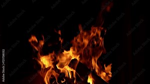 Burning Flame texture. Burn fire, burning flame. Large burning flaming fire. Blaze Burn flames overlay. Stove firebox. Heat coal wood for fireplace. Fires flame. Burn fire lights. Stock Video