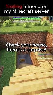 TROLLING a friend on my Minecraft server! #minecraft #troll #smp