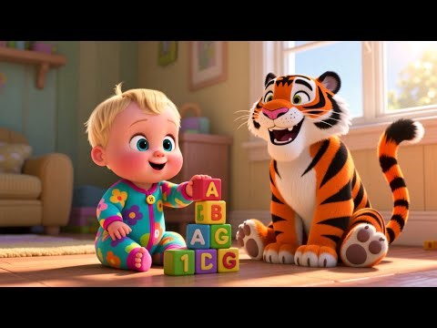 Tiger Plays ABC Blocks 🐯🧱 | Learn ABC & Letters for Kids | Fun Preschool Educational Video