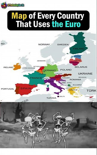Map of Every Country That Uses the Euro | #shorts