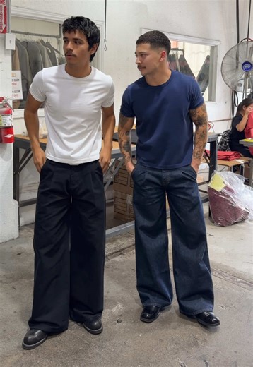 RESTOCK THURS. (5PM PST) | DIEGO MUSCLE TEES SHIBUYA PLEATED PANTS | @Seth @jose #pleatedpants #rawdenim #ringertee #fittedtee #muscletee