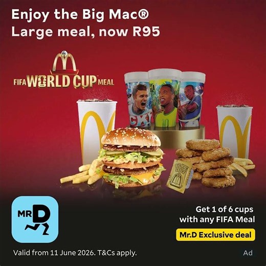 McDonald's World Cup Meals on Mr D!