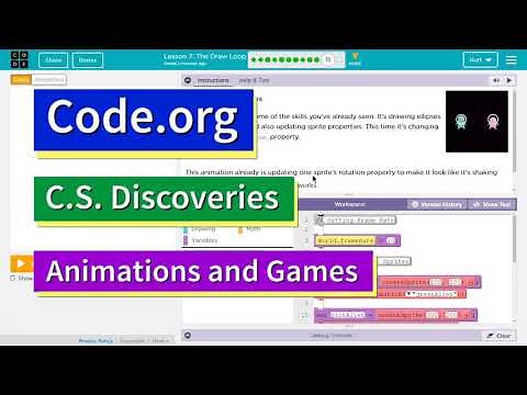 Code.org Lesson 12.6A The Draw Loop | Tutorial with Answers | Updating Rotation Practice A