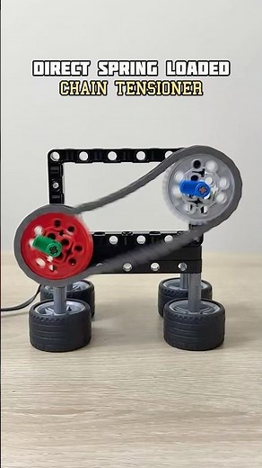 Direct Spring Loaded Chain Tensioner #lego #legotechnic #mechanical #chain