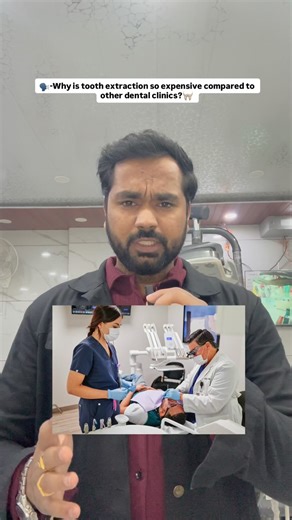 Dr.Sparsh Kumar Singh | Tooth extraction costs more because it’s a minor surgery that requires skill, safety, sterilization, and responsibility—not just force.... | Instagram