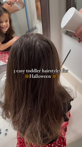 3 ways to style super easy Halloween buns 👻🕷️💀 . . . . . #hairstyles #toddlerhairstyles #halloweenhair #halloween #momsofinstagram #toddlermom | mikalaidler