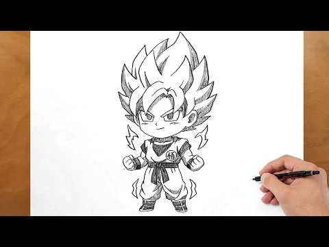 How to Draw Chibi Goku SSJ | Dragon Ball Art