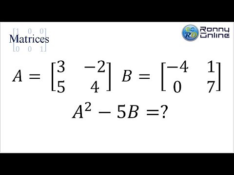 Matrix Operations #1 | 2x2 Square Matrices