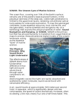 SONAR in Marine Science Sub-Plan Classwork Homework