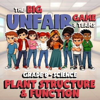 Plant Structure & Function BIG UNFAIR GAME - No Prep Grade 8 Science Review