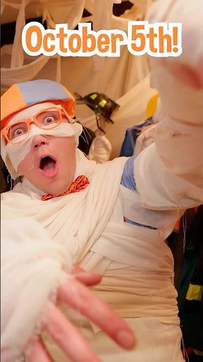 BLIPPI'S a MUMMY!? Halloween Challenges! #blippi #shorts