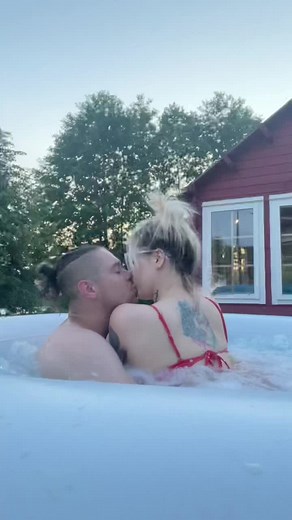 Romantic Hot Tub Moments in a Serene Setting