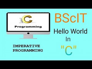 Write a program to display the message HELLO WORLD in Imperative Programming or C