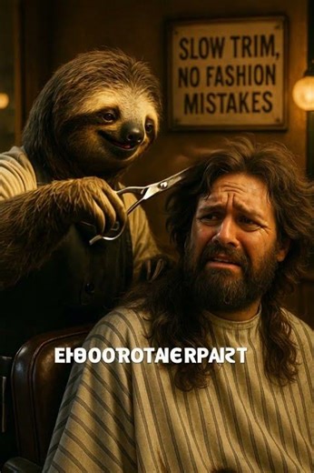 Sloth Barber at the Shop 💇🦥 Funny Haircut Animation