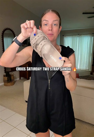 These @Crocs Saturday two strap sandal are worth the hype! They just restocked and dropped all new colors! #crocs #crocstwostrapsandals #crocssandals #womenssandals #summersandals