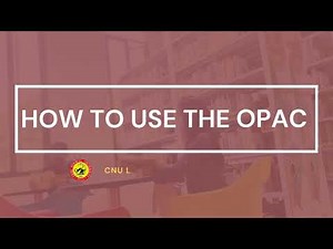 How to use the OPAC at CNU LRC Library website