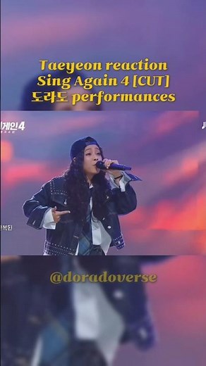 Taeyeon’s Eyes Said It All 👀🔥 Dorado Just Owned the Stage | Sing Again 4 #dorado