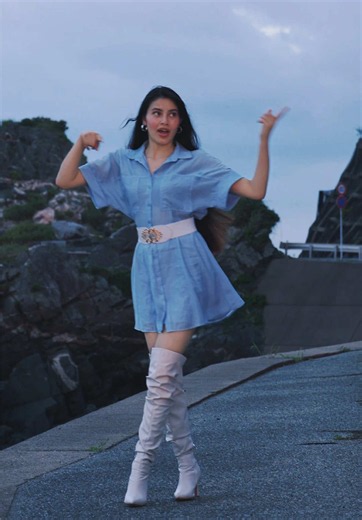 In trend?????#sonikarkii22 #babyblue #outfitideas #ootd #bluedress | Blue Dress