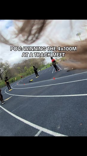 Winning the 4x100M Relay at a Track Meet