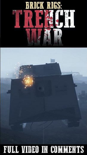 Heavy Tank Destroys Everything! | Brick Rigs: Trench War Clip