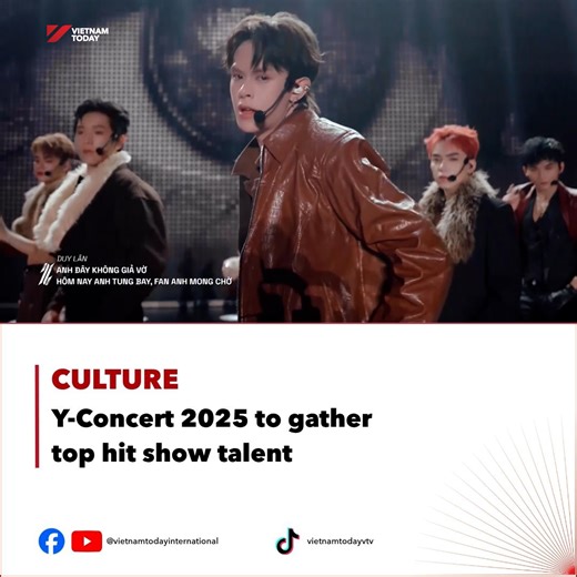 A first-ever 10-hour music show, Y-Concert 2025, will take place on 20 December at Vinhomes Ocean Park 3 in Hung Yen Province. The event brings together a star-studded lineup of 55 artists from three hit reality TV shows: "Call Me by Fire," "Sisters Who Make Waves," and "The All-Round Rookie." #VietnamToday #VTV #YConcert #art #music | Vietnam Today