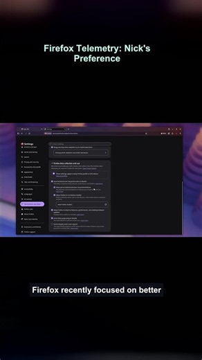 Firefox Telemetry: Nick's Preference