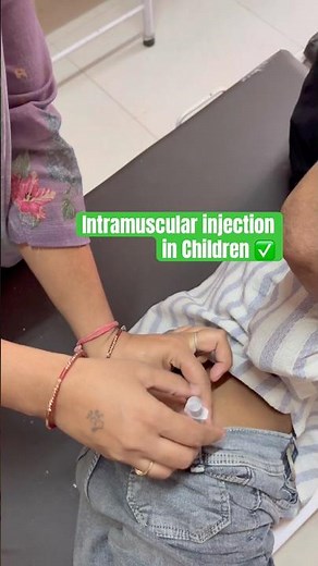Intramuscular injection in Children ✅ #nurse #nursing #gnm #nursingstudent #bscnursing #ytshorts