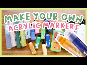 Make your own acrylic markers 🎨✨ How to mix paint pens!
