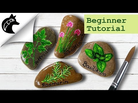 Rock Painting Tutorial For Beginners Herbs