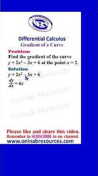 Differential Calculus: Gradient of a Function