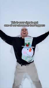 Take this as your sign 👀 Shop now! https://wreathsupplyoutlet.com/products/snowman-tree-topper-pastel-color?variant=54502 | Wreaths of Joy