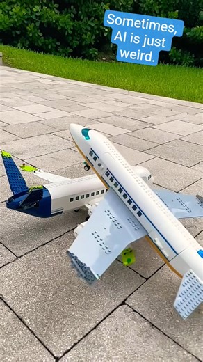 I asked AI to recreate the Tenerife Airport Disaster #ai #lego #weird #tenerife