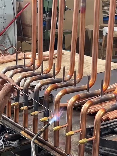 Just another day in the workshop. Copper bending & brazing, done properly. No shortcuts.#CopperFittings