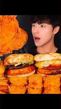 Unlimited Giant Cheeseburger & Extra-Large Chicken Leg Burger Epic Mukbang Eating Challenge ©DDMASMR