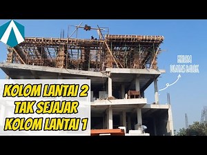 Kolom lantai 2 tidak sejajar dengan kolom lantai 1 || kolom transfer dan balok transfer