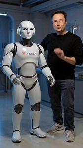 This video showcases an AI-generated concept where Elon Musk appears alongside a Tesla humanoid robot, highlighting a futuristic robot design with advanced movements and realistic features. The humanoid robot demonstrates sleek engineering, human-like posture, and next-generation AI aesthetics inspired by Tesla’s vision of robotics. The scene imagines how future humanoid robots could be presented at technology expos, combining innovation, design, and artificial intelligence in a single showcase.