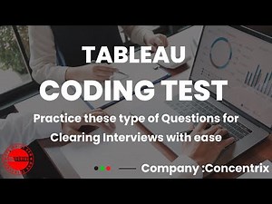 Tableau Interview |Tableau Coding Test